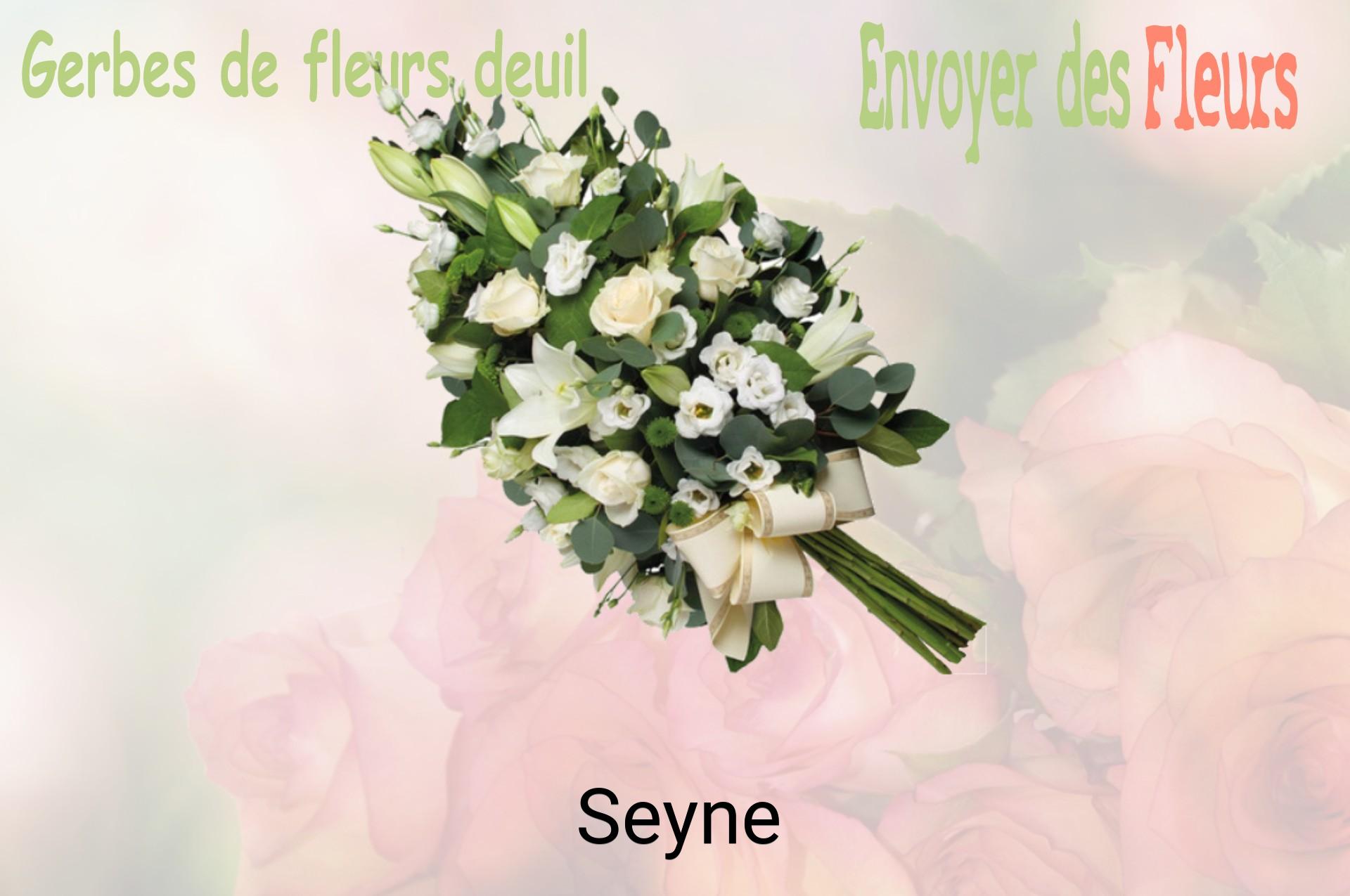 Gerbe de fleurs de deuil livrée à Seyne